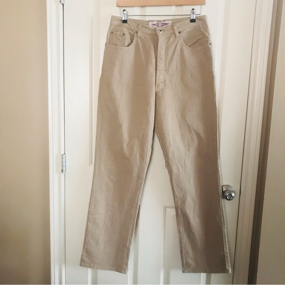 IKEDA Vintage Mens Pant Straight Leg Beige Size 34